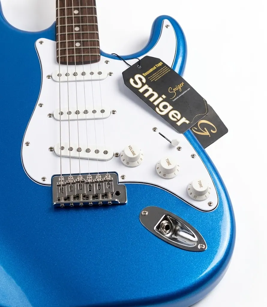 Guitarra Eléctrica Smiger Stratocaster Azul + Forro 3