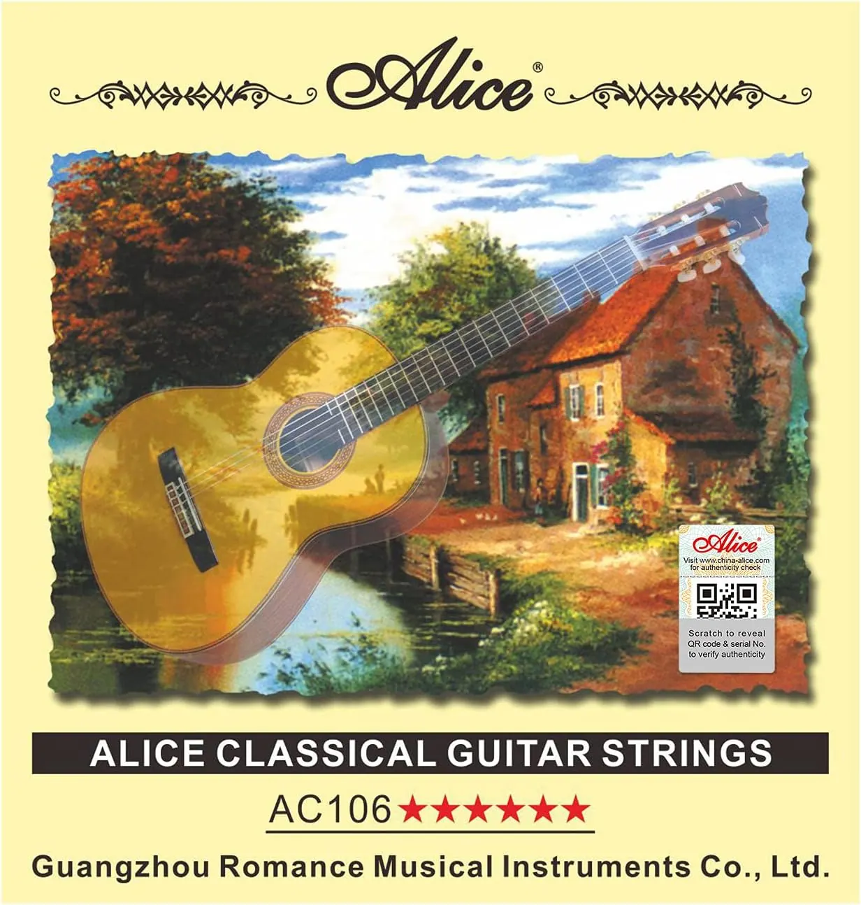 Cuerdas Alice A106 para Guitarra Clásica Tensión Normal
