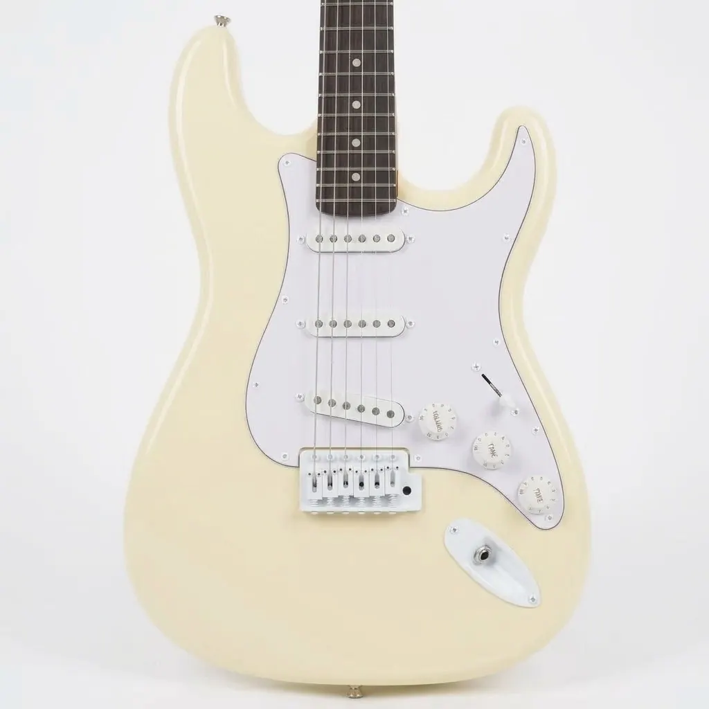 Guitarra Eléctrica Smiger Stratocaster Crema + Forro 3