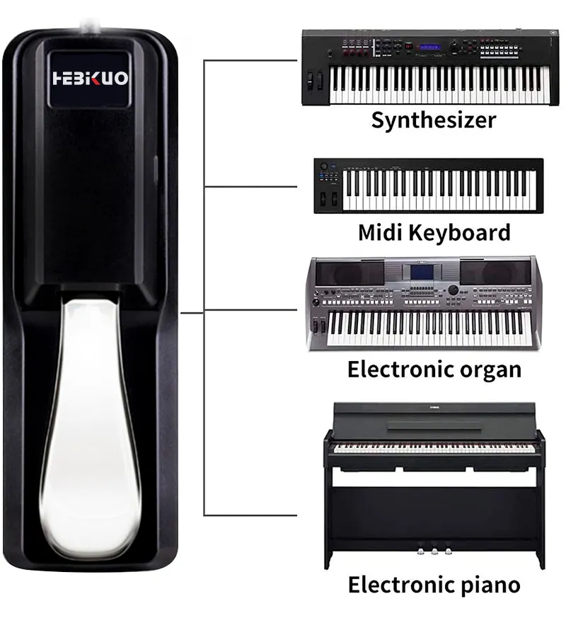 Pedal Sustain Universal para Teclado 3