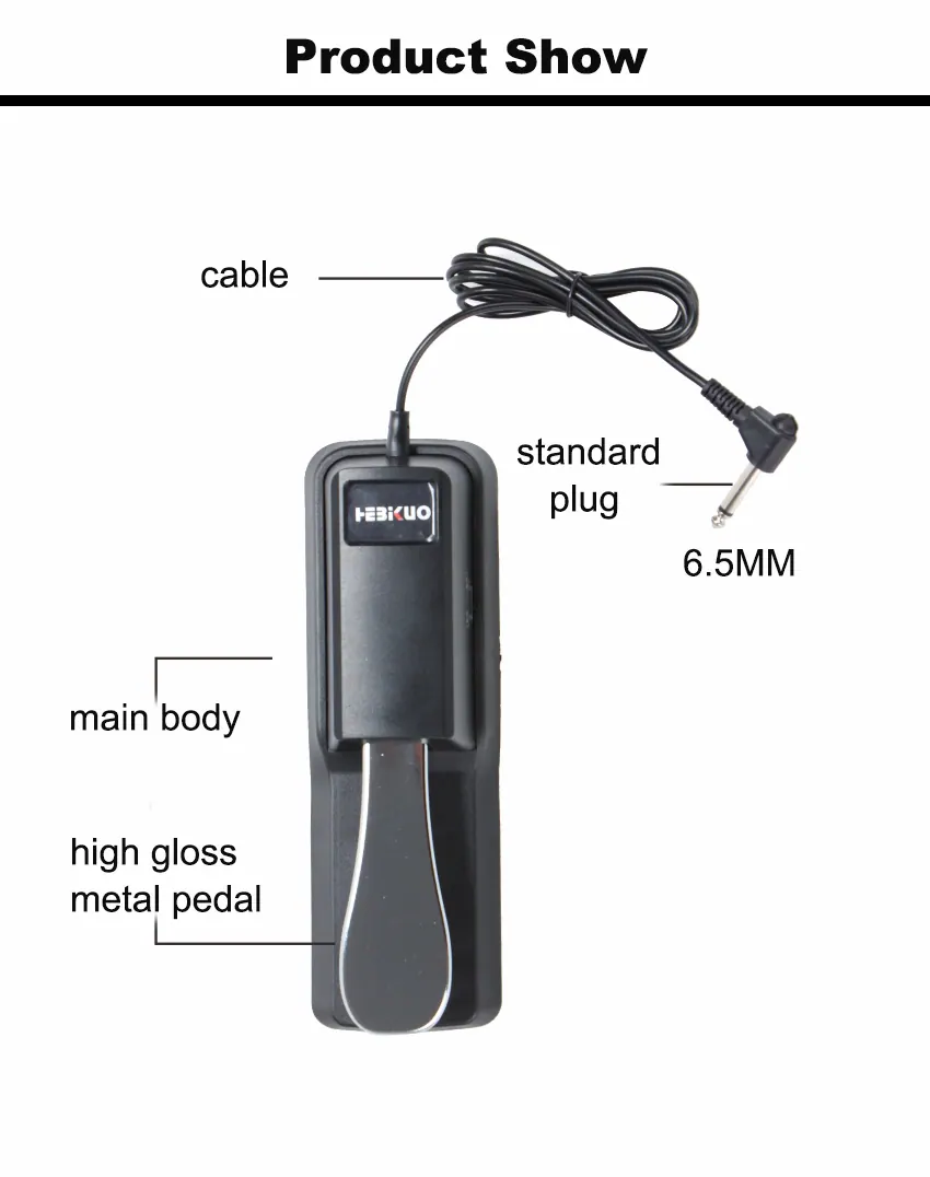 Pedal Sustain Universal para Teclado 2
