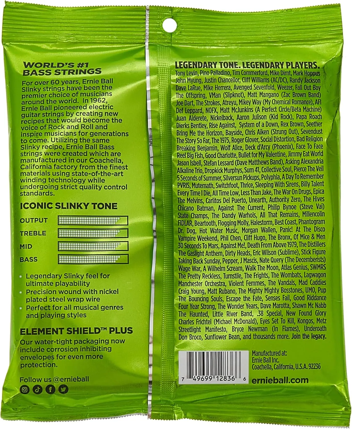 Cuerdas para Bajo Ernie Ball Super Slinky 5 Cuerdas 2