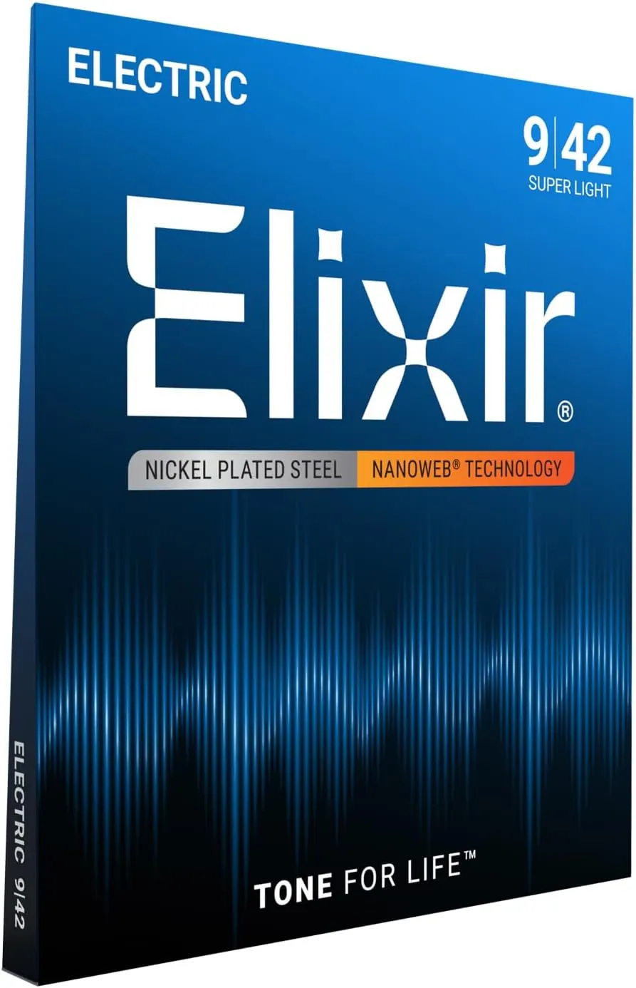 Cuerdas Elixir Nanoweb 9-42 Super Light para Guitarra Eléctrica