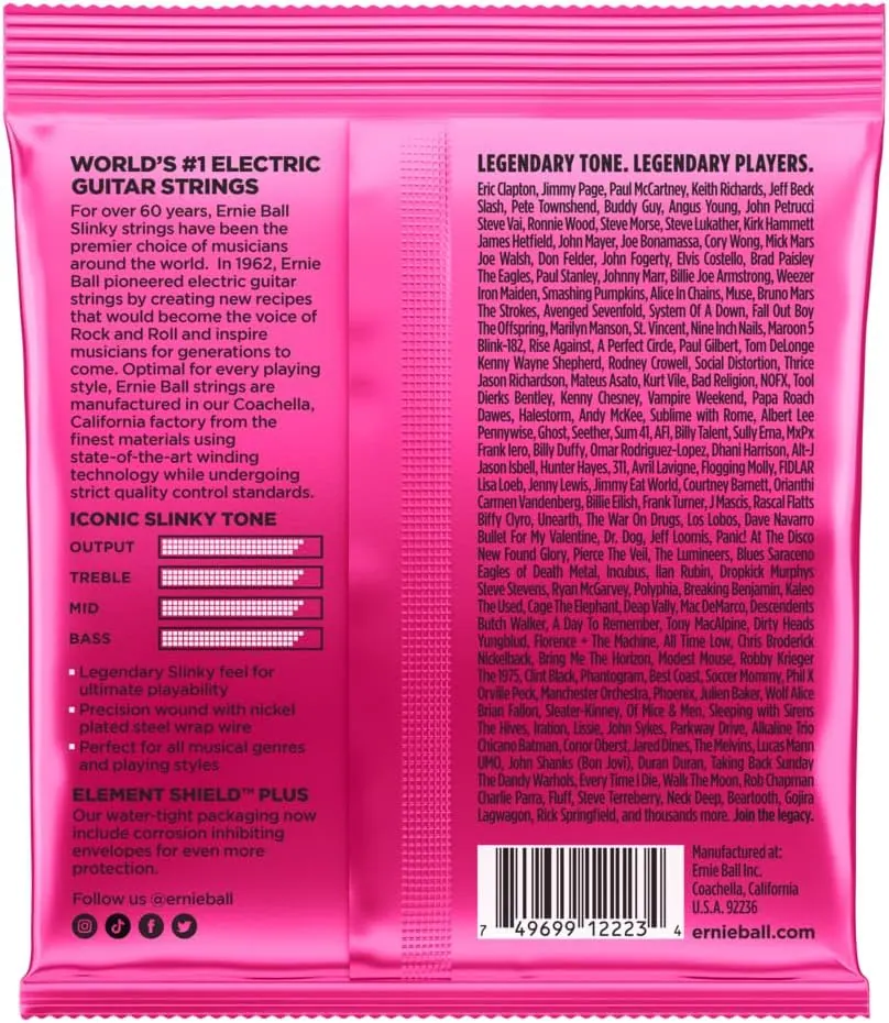 Cuerdas Ernie Ball Super Slinky 09-42 para Guitarra Eléctrica 2