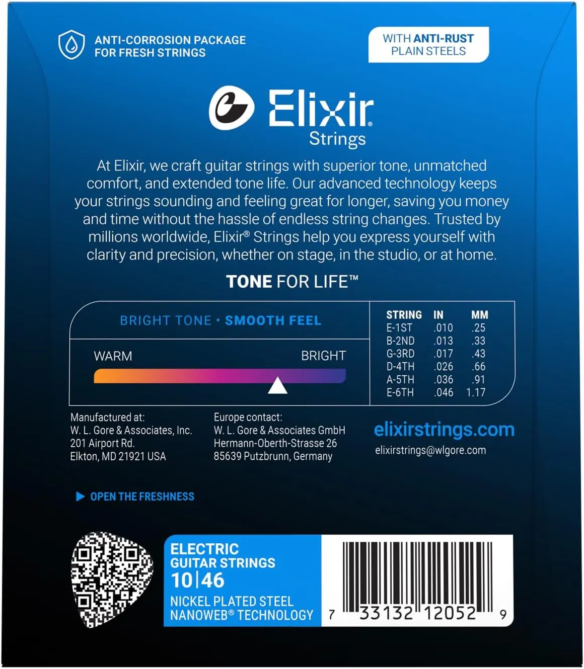 Cuerdas Elixir Nanoweb 10-46 Light para Guitarra Eléctrica 2