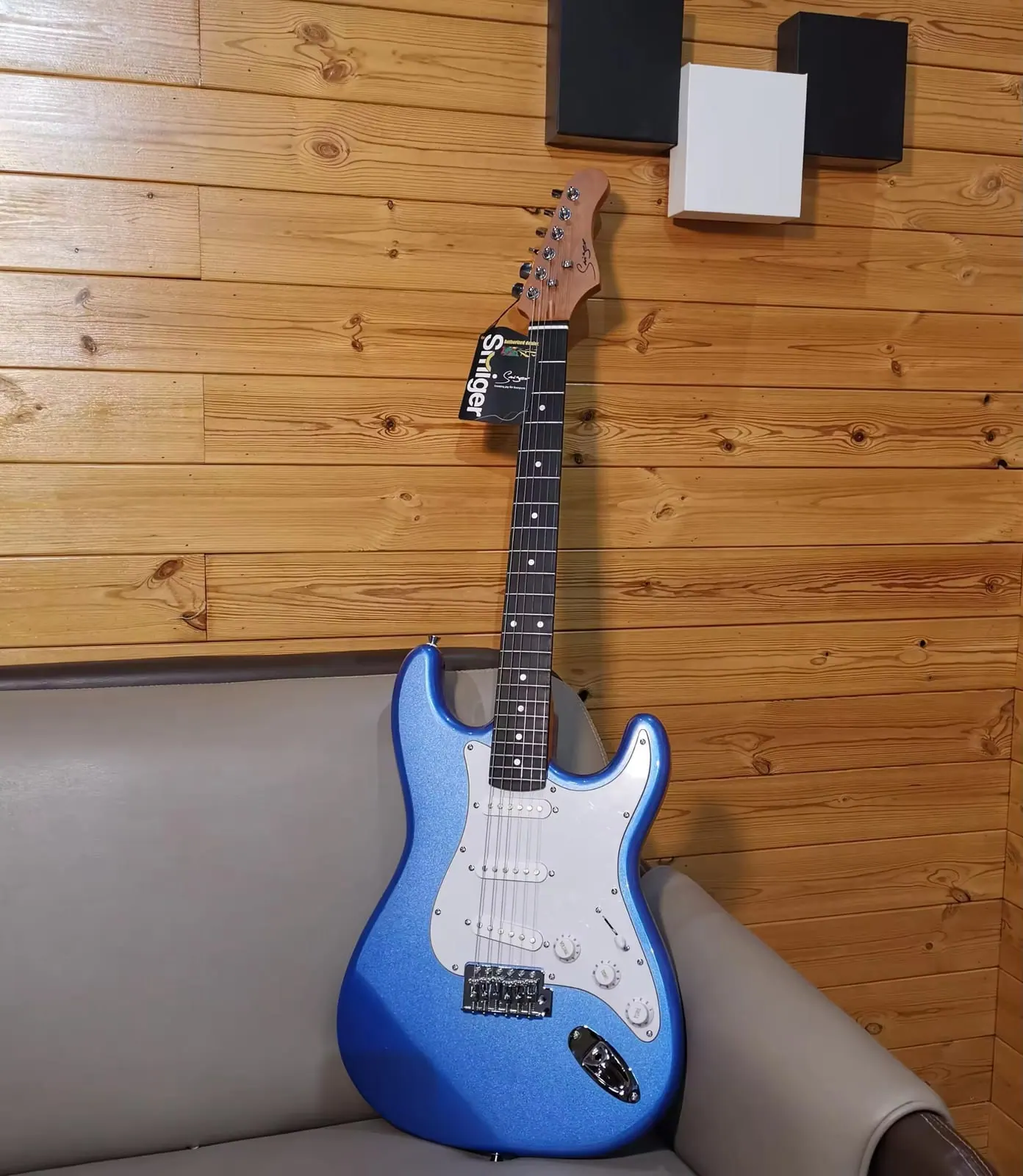 Guitarra Eléctrica Smiger Stratocaster Azul + Forro 5
