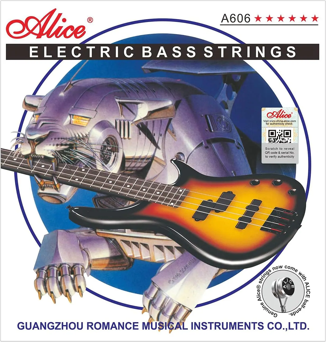 Cuerdas Alice A606(5)-M 45-130 para Bajo de 5 Cuerdas