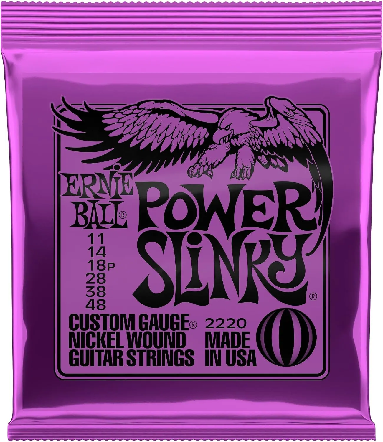 Cuerdas Ernie Ball Power Slinky 11-48 para Guitarra Eléctrica