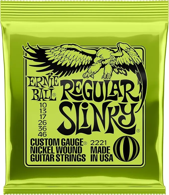 Cuerdas Ernie Ball Regular Slinky 10-46 para Guitarra Eléctrica