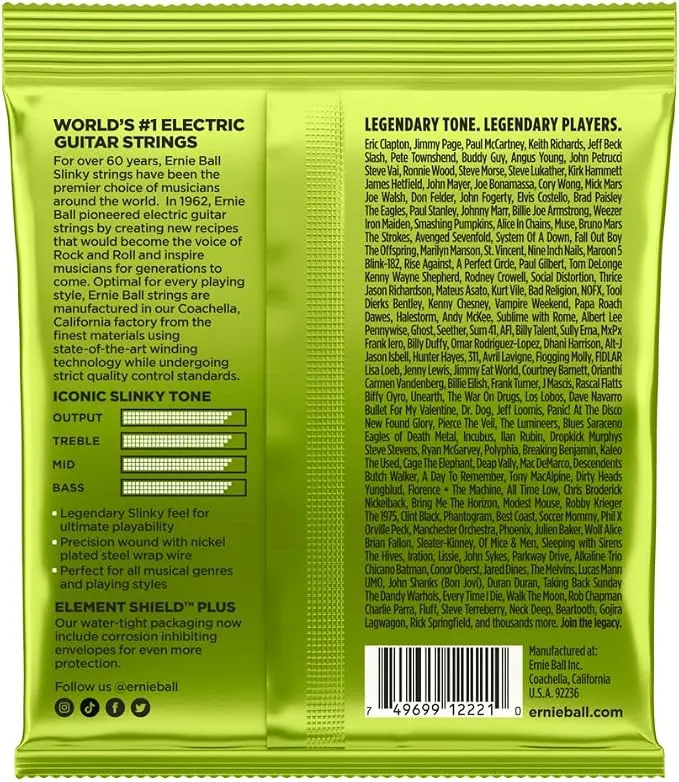 Cuerdas Ernie Ball Regular Slinky 10-46 para Guitarra Eléctrica 2