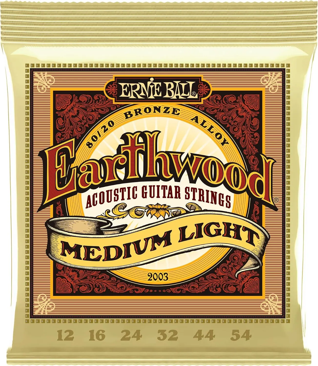 Cuerdas Para Guitarra Acústica Ernie Ball Earthwood 80/20 Bronze (12-54)