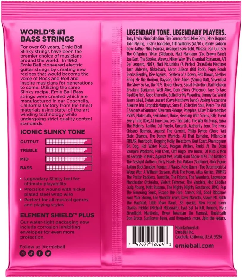 Cuerdas para Bajo Ernie Ball Regular Slinky 5 Cuerdas 2