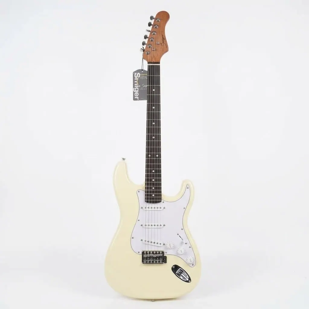 Guitarra Eléctrica Smiger Stratocaster Crema + Forro
